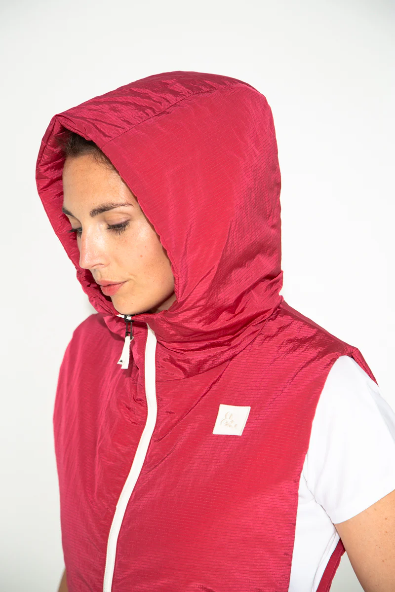 CAILLE - Capuche ouatinée zippée framboise - Image 8