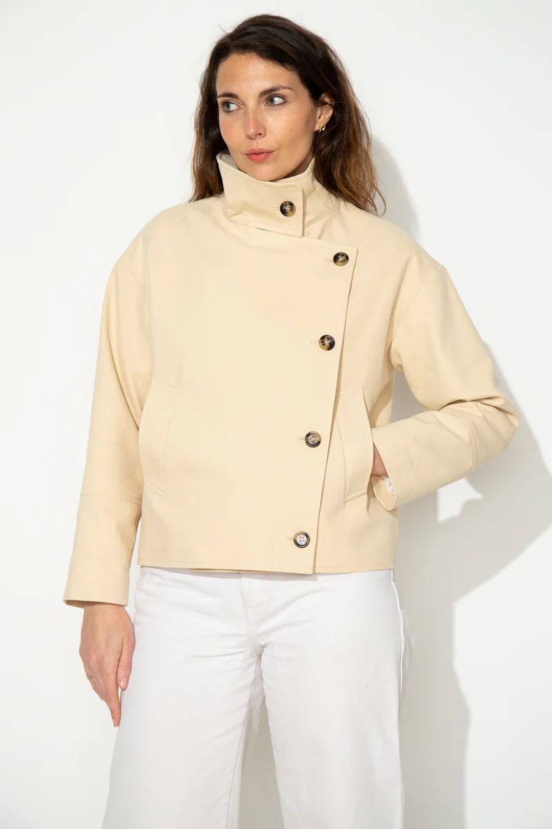 SOFAR - Manteau court oversize 100% coton - Image 4