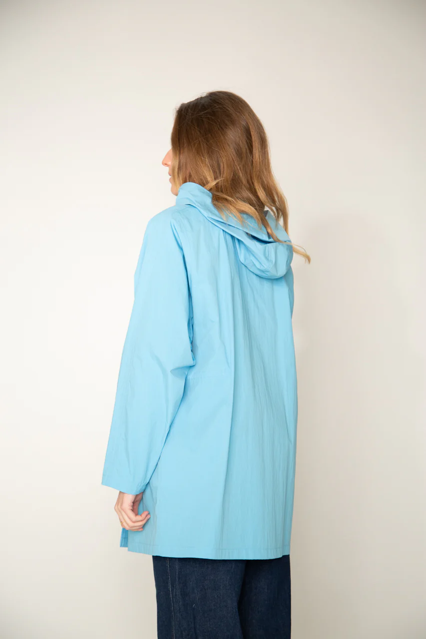 Berhet- Parka à capuche en coton bleu - Image 6