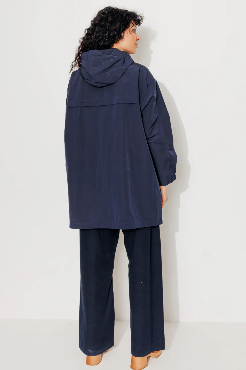 CORNUS - Parka décontractée à capuche déperlante marine - Image 5