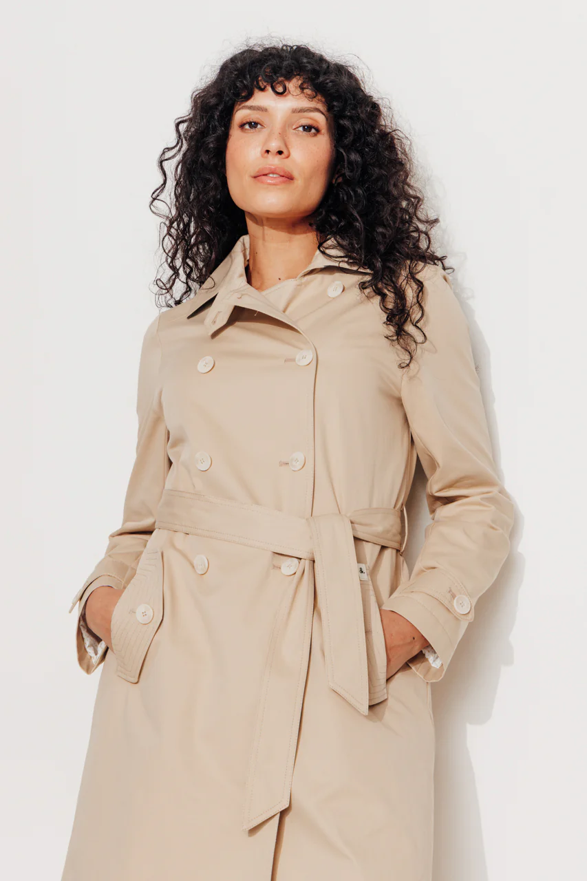 ROSEAU - Trench féminin 100% coton premium déperlant - Image 5