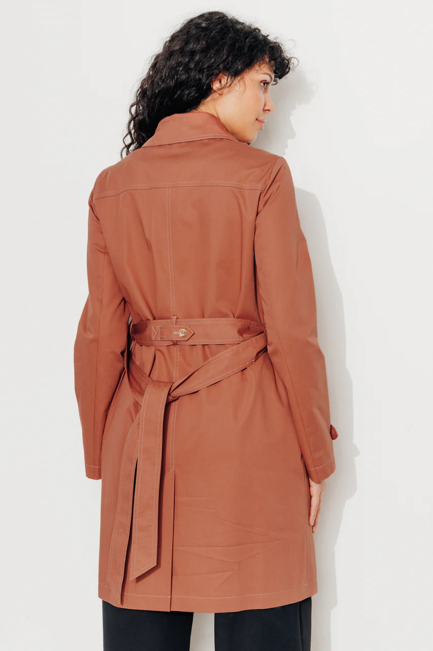 ROSEAU - Trench féminin 100% coton premium déperlant - Image 10
