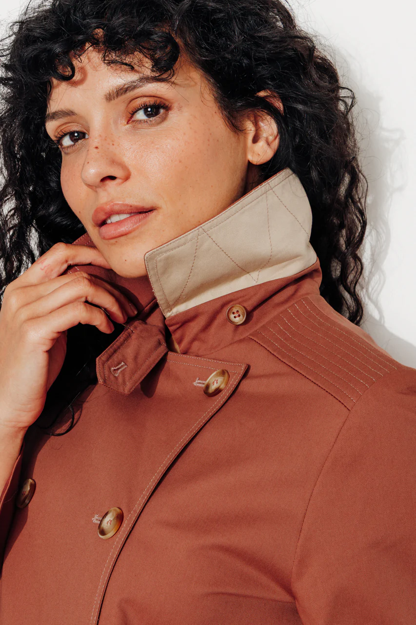 ROSEAU - Trench féminin 100% coton premium déperlant - Image 5