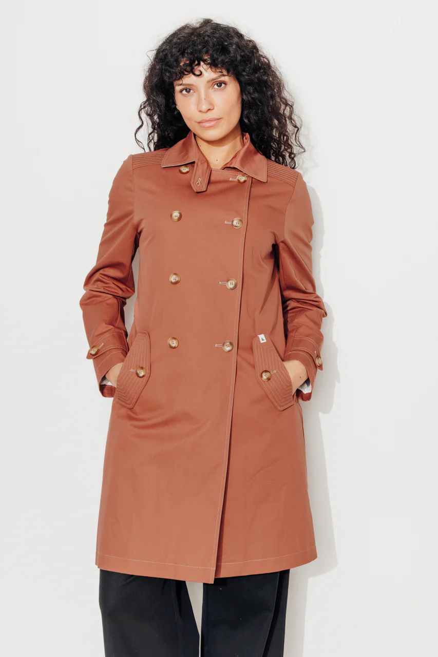 ROSEAU - Trench féminin 100% coton premium déperlant - Image 8