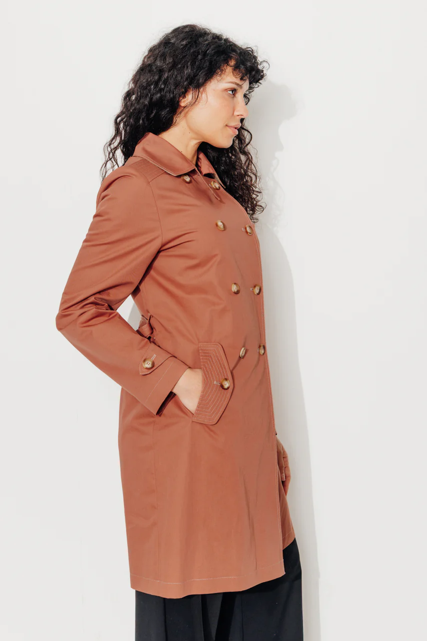 ROSEAU - Trench féminin 100% coton premium déperlant - Image 9